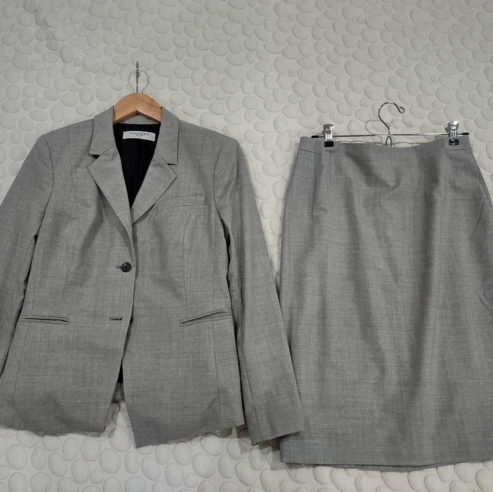 M.M.LaFleur lightweight wool Hoffman blazer and Cobble Hill skirt set